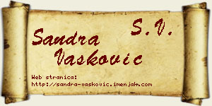 Sandra Vasković vizit kartica